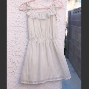 White Flowy Polka Dot Dress